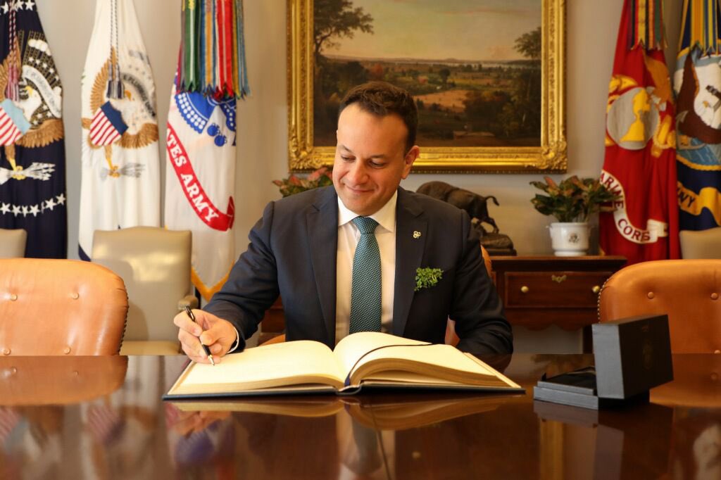 LeoVaradkar's tweet photo. Our dream of freedom and independence and statehood secured 100 years ago was achieved because of the support of the United States, and the solidarity of Irish-Americans who helped us achieve national self-determination. https://t.co/ASyhEHiSrc