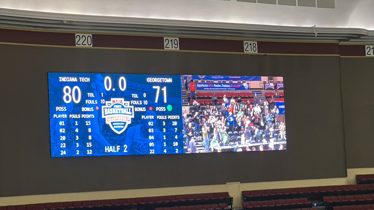 NAIAHoopsReport's tweet image. 🚨 Fab Four Final 🚨 

The Warriors of @INTechMBB were 2H Warriors tonight as they outscore G’Town, 51-31 over the final 20 minutes of play to advance to the NAIA National Championship! Tech will face off against @YotesHoops at 7pm tomorrow on ESPN3!!