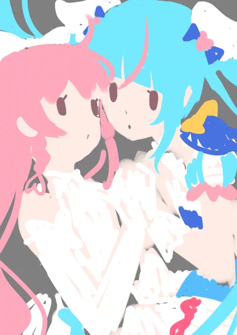 久しぶりに時間ができたから今のうちに趣味絵の構図を考える 