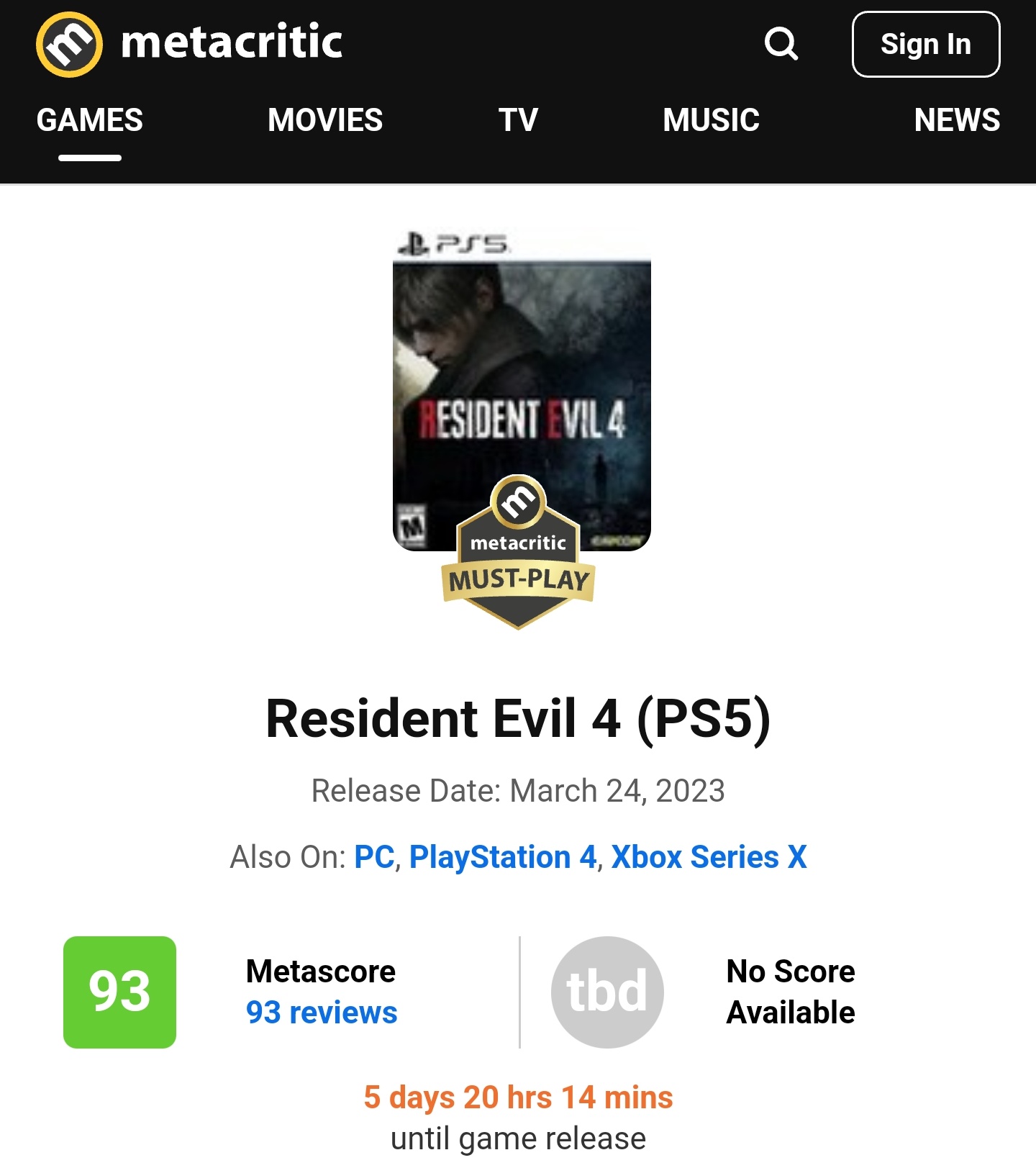 Resident Evil 2 - Metacritic