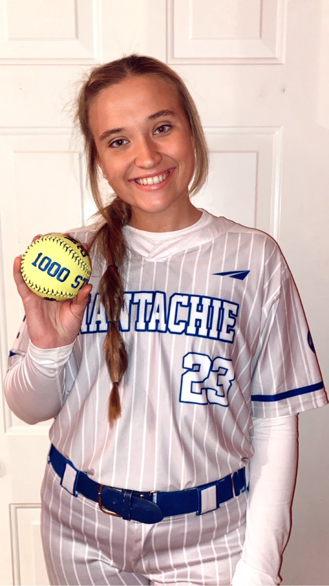 All credit and praise goes to God for this accomplishment🤍 1,000 Career Strikeouts as a Mantachie Mustang!!