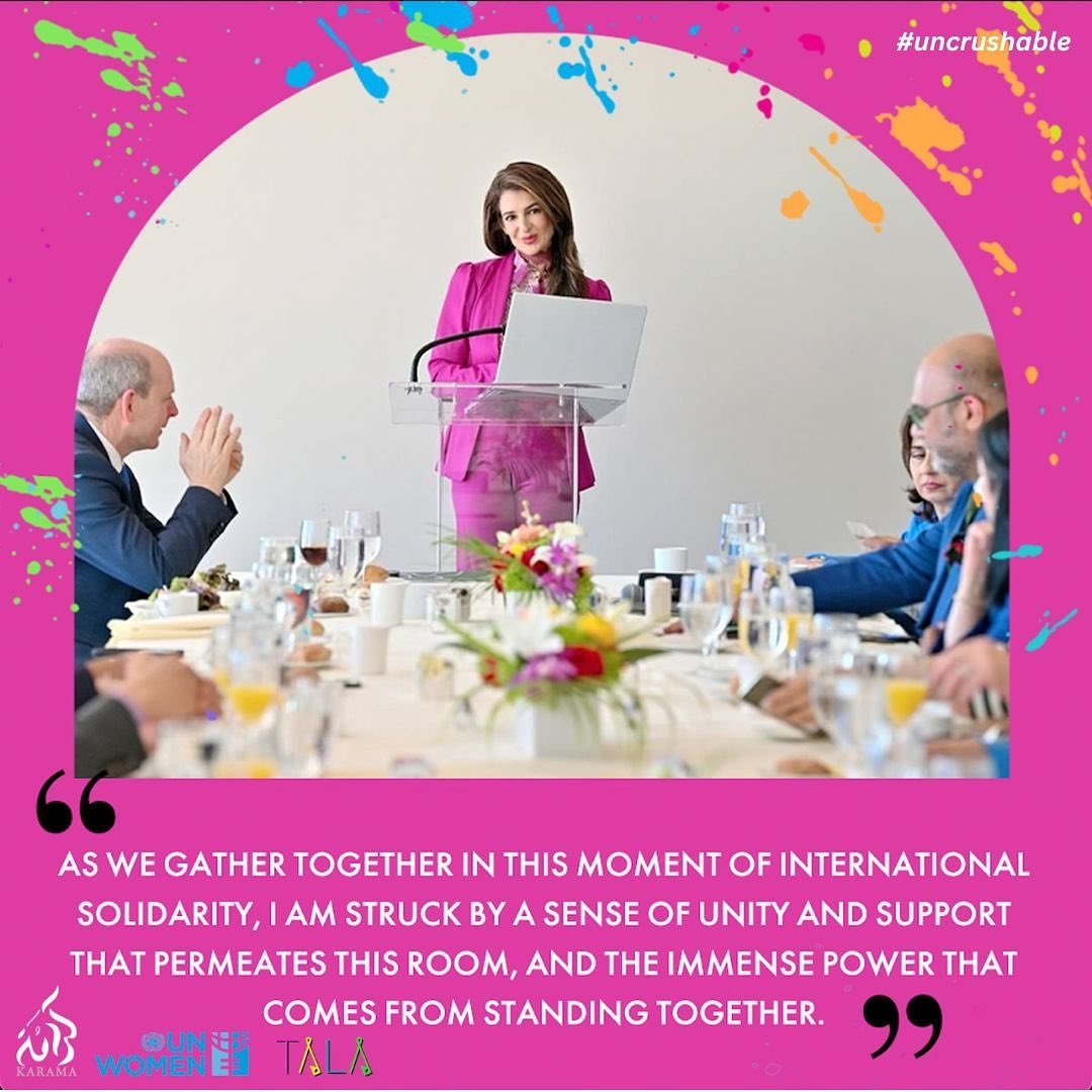 talaalamuddin's tweet photo. Feeling beyond humbled, honoured, and excited to have been a part of and speak at the UN Headquarters on International Womens Day. Thank you Hibaaq Osman for hosting me and my boys at Karama’s annual Lunch. 

The energy from all of these forward-thinking women is TOTALLY tangible https://t.co/L2pPzkPanf