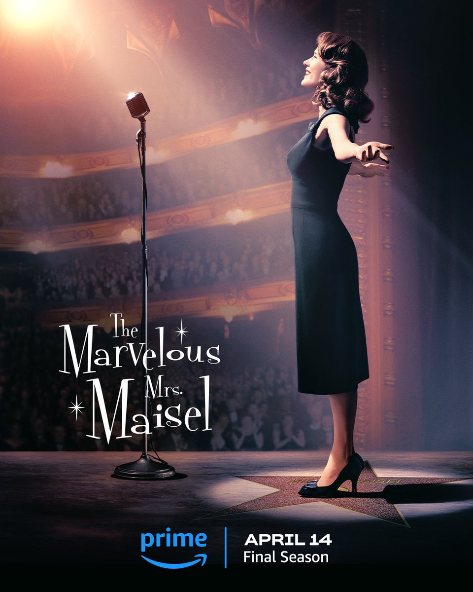 MaiselTV's tweet photo. And the crowd goes wild. The fifth and final season of The Marvelous #MrsMaisel arrives April 14, only on @primevideo. https://t.co/QRdkd6gZre
