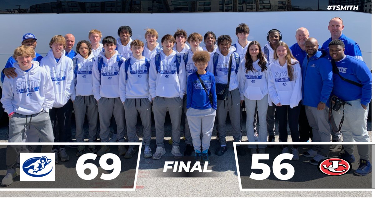 coachhobbs81's tweet photo. What a game from our boys tonight! Executed the game plan and played for each other. Playing for a State Championship tomorrow night vs. Cardinal Ritter. #tsmith #rampride https://t.co/khnD1qcxsq