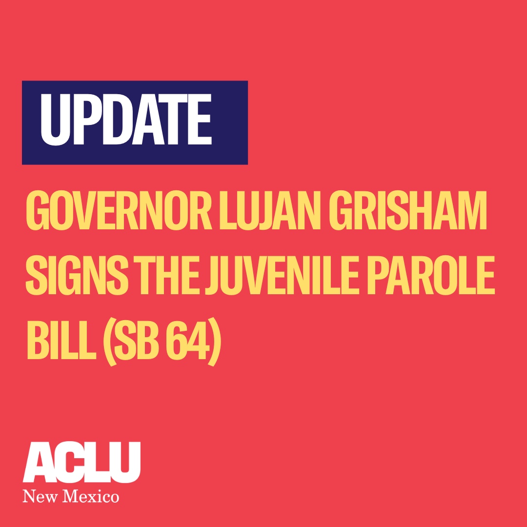 The Juvenile Parole Bill ends life without parole as a sentencing option for children. All children are capable of and worthy of redemption. Now, New Mexico can allow young people to realize their profound potential for rehabilitation. #nmleg #sb64