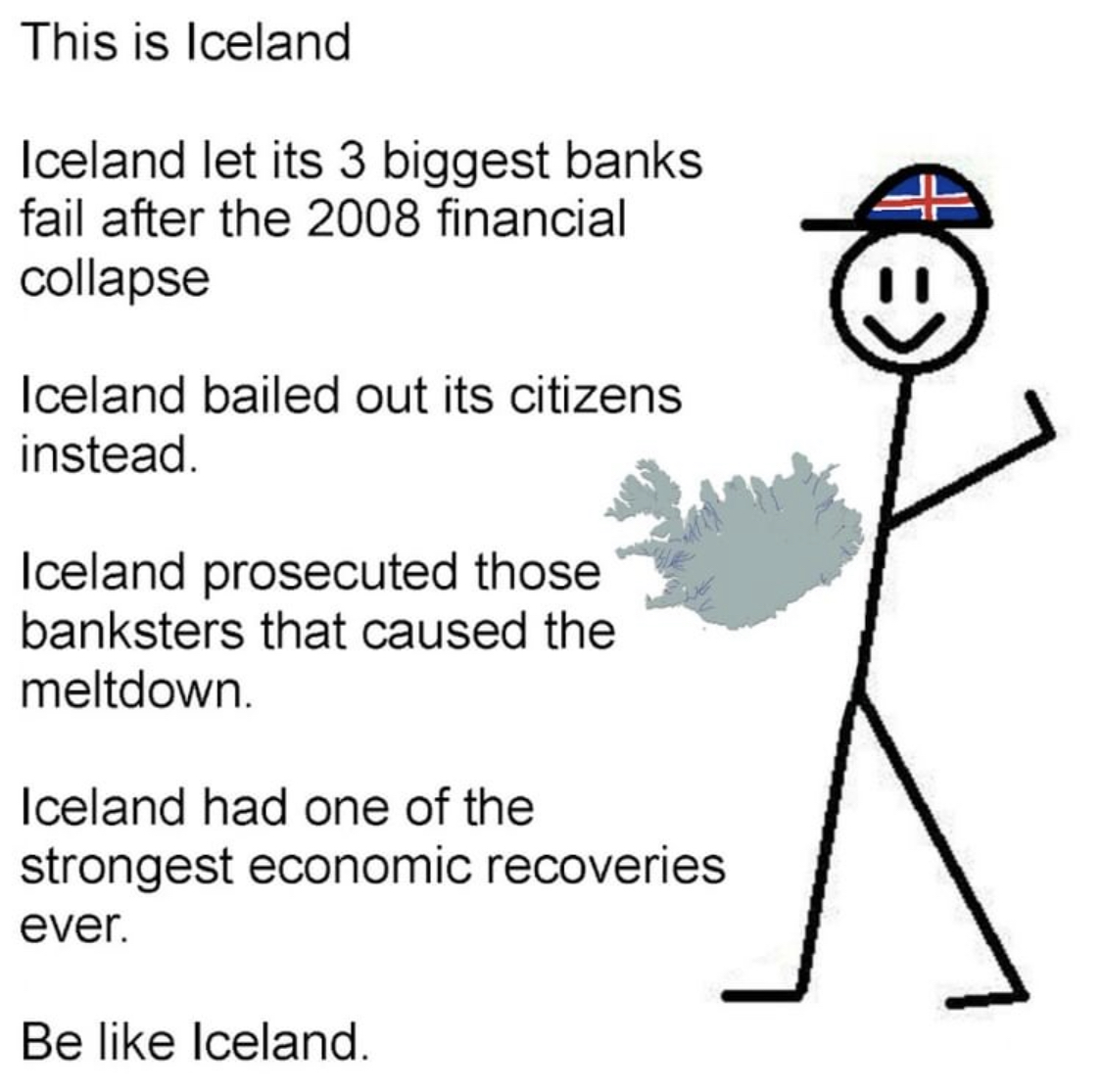 LiberalResist's tweet photo. Be like Iceland https://t.co/U0DW0LbXz6