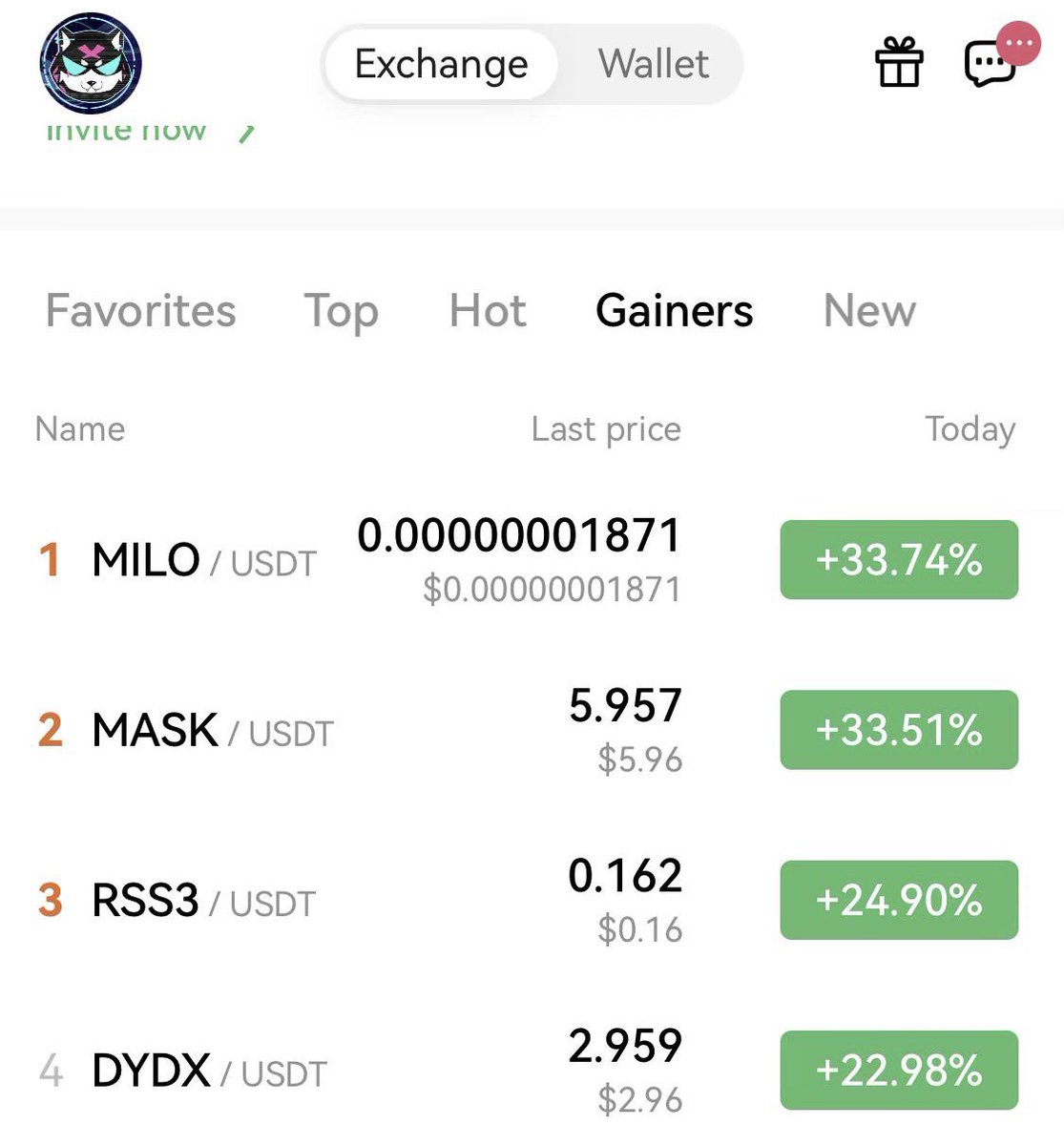 #MiloInu is the TOP GAINER on <a href="/okx/">OKX</a> 🙌🔥

Our community is thriving as our team continues to work on our game and Milo’s World 👀