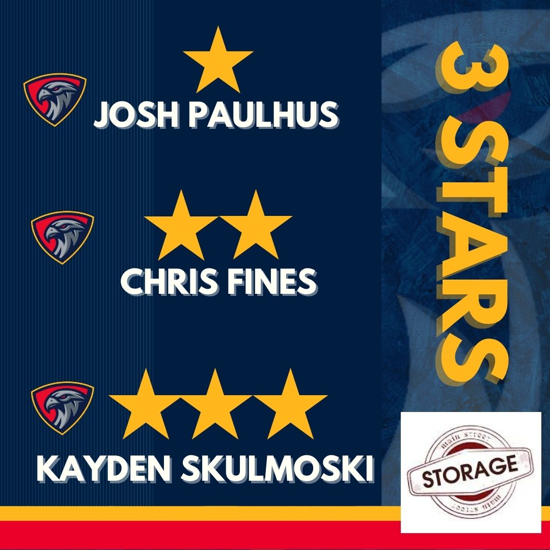 MJHLNighthawks's tweet photo. Your Main Street Storage Three Stars #takeflightMJ #theMJ https://t.co/z76ygCShvs