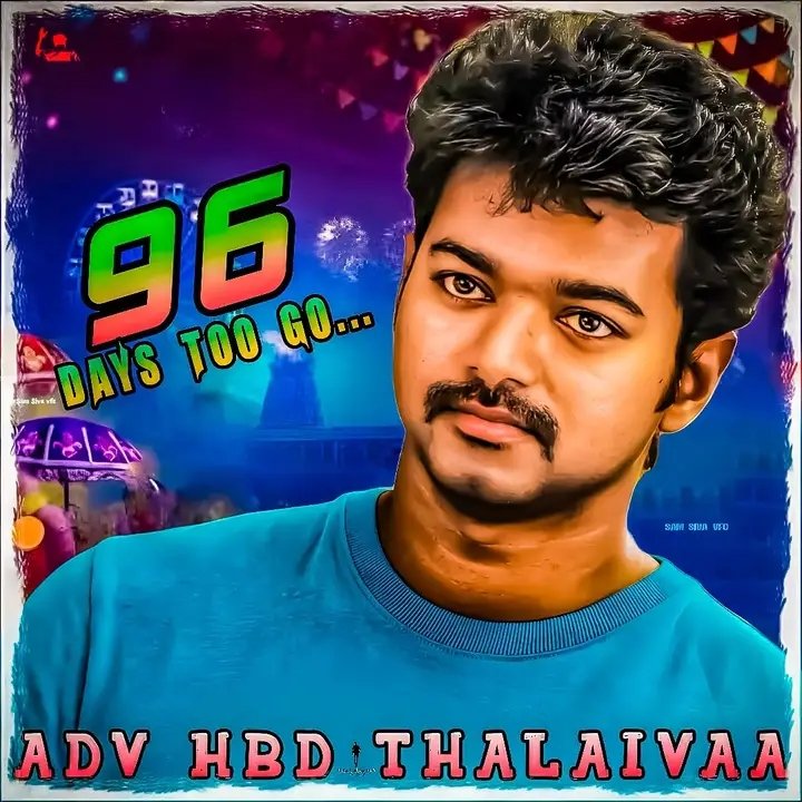 96 Days Too Go... 
Happy Birthday thalaiva 🎂💐
<a href="/actorvijay/">Vijay</a> #LEO #Varisu #BloodySweet