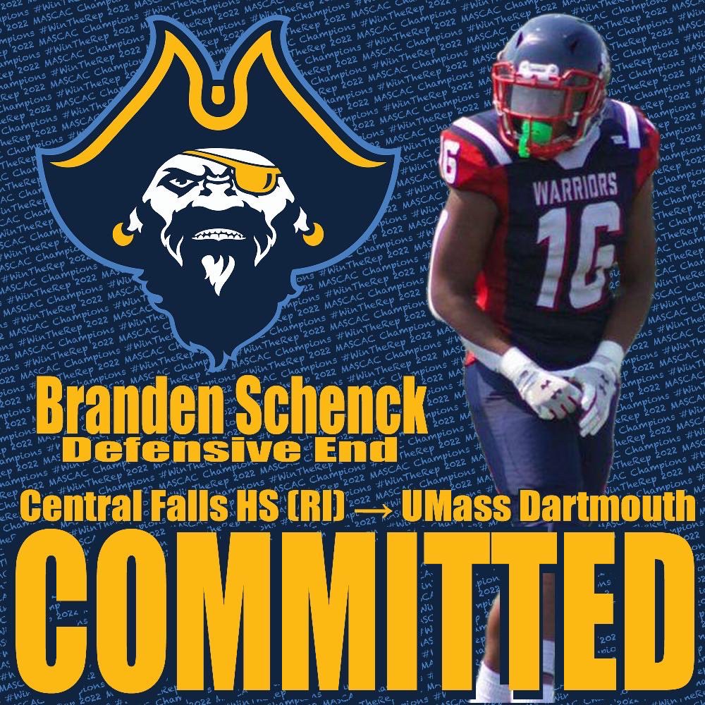 BrandenSchenck5's tweet photo. Blessed to announce my commitment to University of Massachusetts Darthmouth let’s go Thank you @UMASSDCoachMcC @CorsairFootball https://t.co/SQ8dsI5FIh