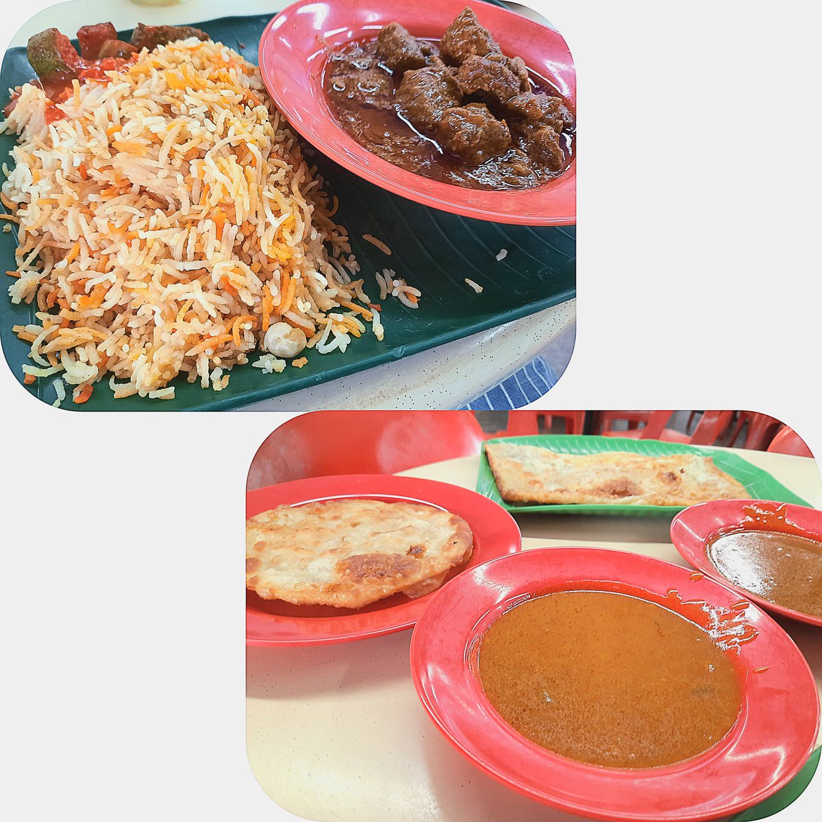 humtar0328's tweet photo. あと何回食べれるだろうか。

自分的 シンガポール離れたら恋しくなる料理 No 1 、近所のプラタ屋の マトンビリヤニとプラタ。

特に有名店ってわけでもないが、家から徒歩圏内、賑わってるけど席は空いてるくらいの客入り、店員さんの適度に緩い空気感も込みで 一番好きなお店の、ひとつ。 https://t.co/mT1ut02eyj