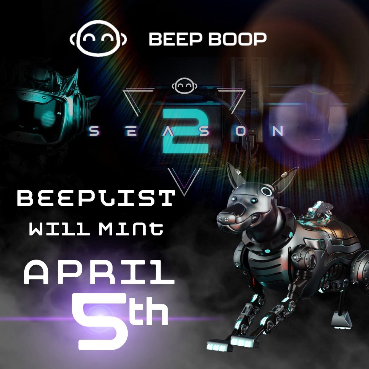 Excited to announce the mint date to the Free Mint (<a href="/BeepList/">Beep List</a>): April 5th @ 10:00pm EST

Stay tuned for more updates about the puppies, and the mint rollout. It will be a fair, and seamless process per usual.
