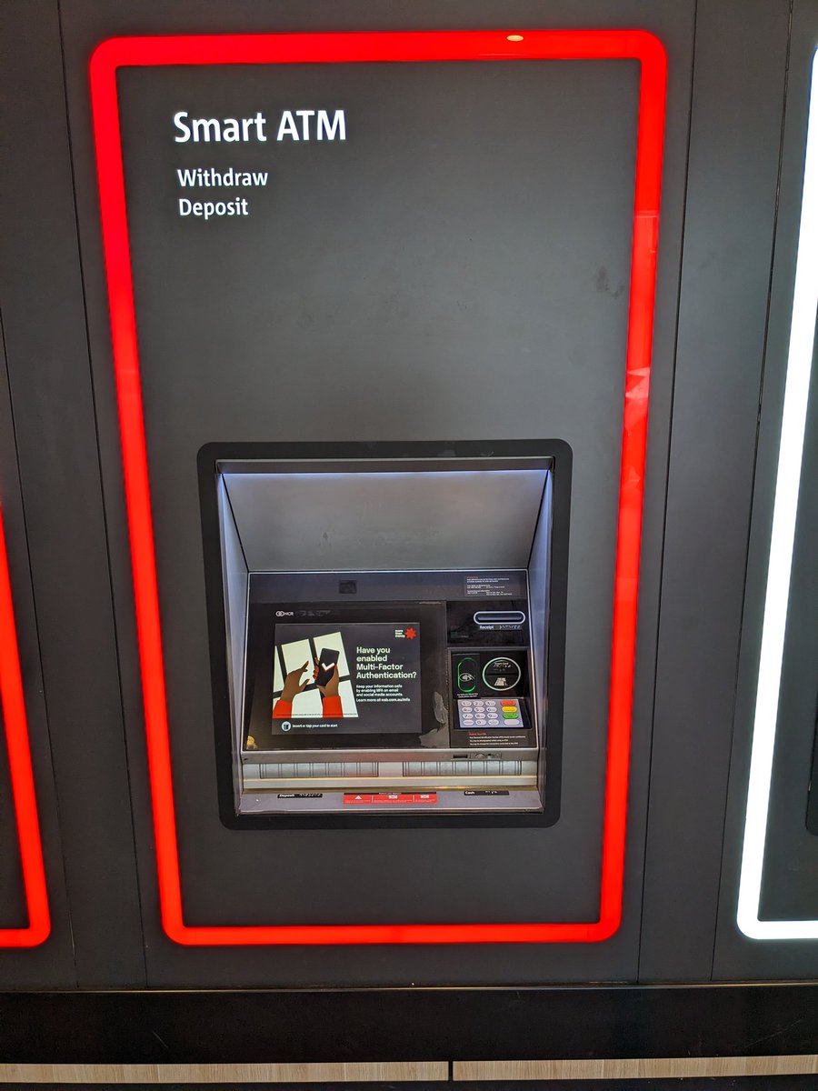 DonleMasque's tweet photo. @NAB why does the South Yarra ATM look like someone's stuck a card skimmer on it? https://t.co/8VQxEg47yk