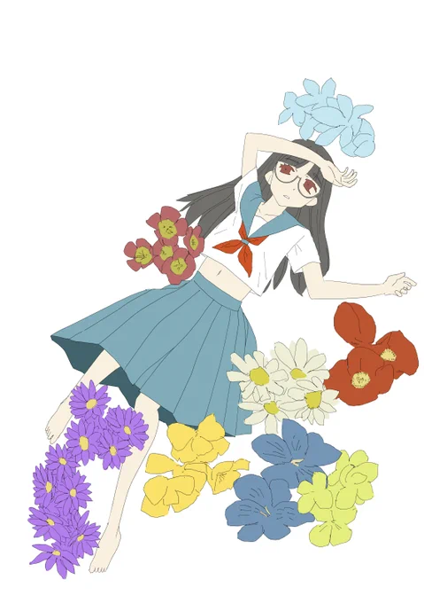 色を置いていってる。気が遠くなる  #今日の絵練 