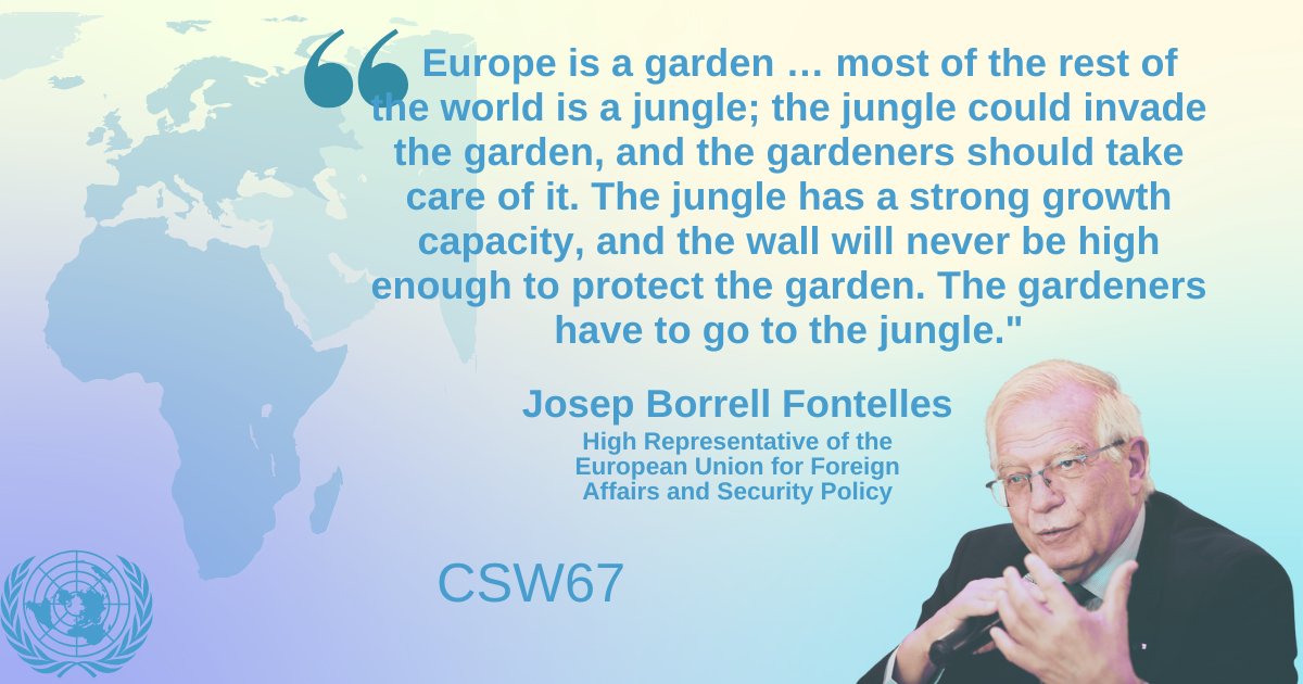 nrlc's tweet photo. Read what he is saying about protecting Europe from the "jungle." Comprehensive Sexual Education is how they come into the "jungle" and control us. #StandFirm #NoCSE @_AfricanUnion @AfricanUnionUN #CSW67 #CSW2023 @un_women https://t.co/hhRpNcre2V