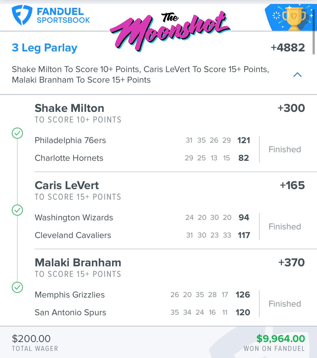 Moonshot2019's tweet image. WELCOME TO THE SHOW @beektheguy 💰

THREE ABSOLUTE MOONSHOTS on his first day 🚀

🤑 RT FOR A CHANCE TO WIN $250 🤑

Don’t miss out. Join now: launchpass.com/hq-2-0/premium…

#GamblingTwitter