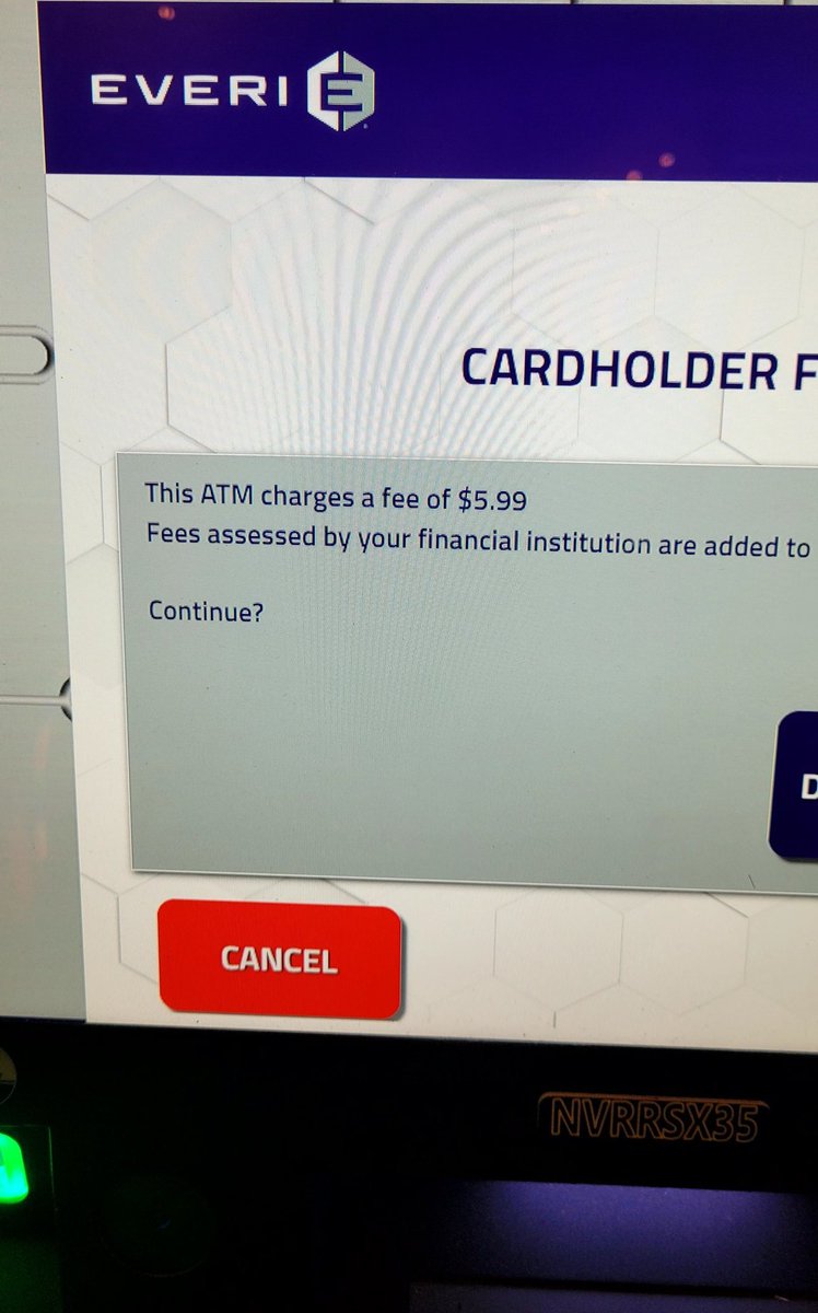 Jacob Orth on Twitter "ATM Fee at Red Rock Casino"