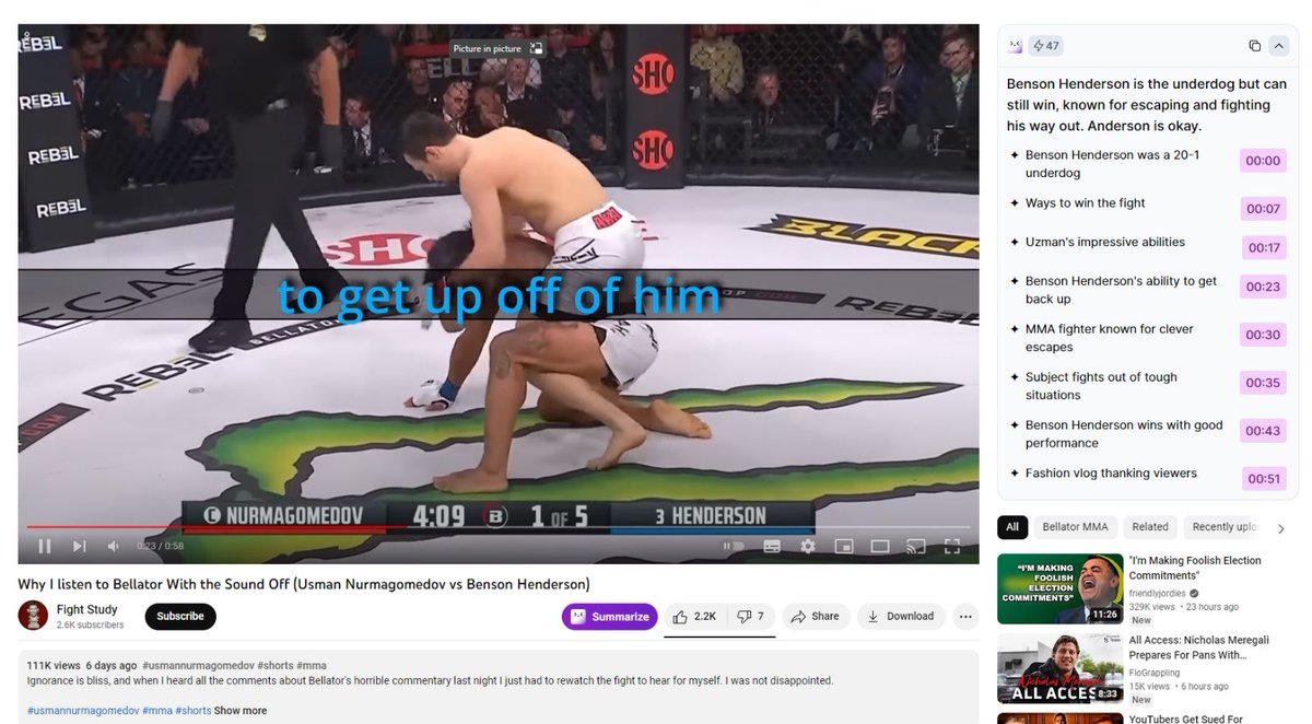 smithymayo's tweet photo. This AI plugin is super useful - Summarizes YouTube videos for you without you having to https://t.co/QhqA9RzhXN