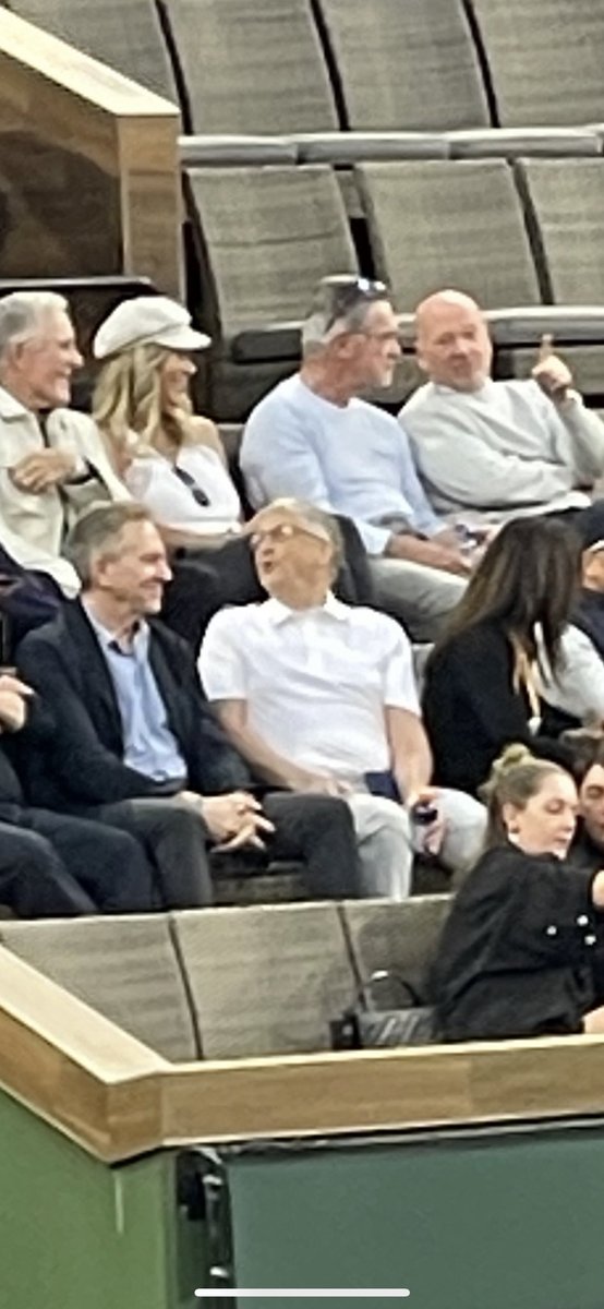 CitizenFreePres's tweet photo. Bill Gates spotted at Indian Wells Masters tennis tournament. 

You know who wasn't spotted at Indian Wells Masters tennis tournament? Novak Djokovic, the best player in the world, because he's Unvaccinated. 

This is Newsom's California and this is Biden's America in 2023. https://t.co/h9XVRFKDpU