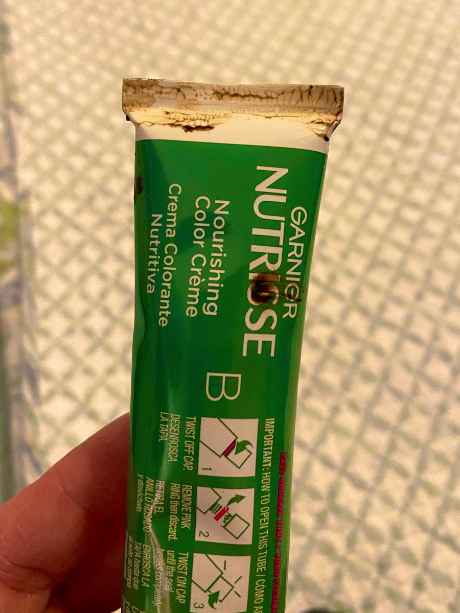 HollyWood_1217's tweet photo. Well I have missed almost the entire show.  Was going to color my hair because my old lady roots are coming through I opened my #GarnierNutrisse and it was either tampered with or F’d up at the factory. #NoQualityControl #OPLive https://t.co/zD9h5Uyrg0