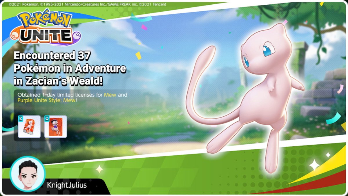 JulioAG053095's tweet photo. (New Outfit) #Mew #Pokemon #PokemonUNITE #NintendoSwitch https://t.co/nkAm8DBlXP