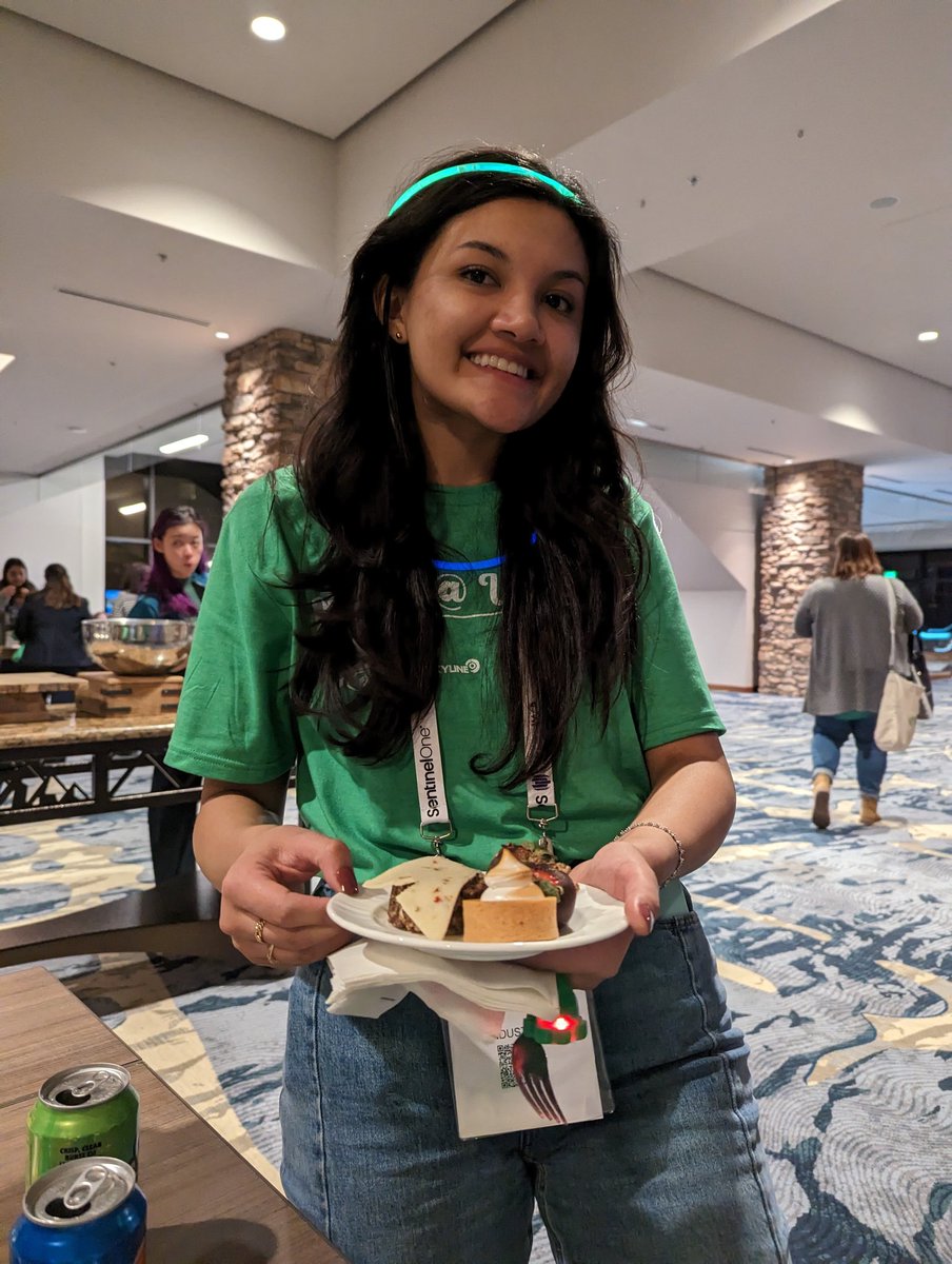 Hush1e's tweet photo. Gio says the snacks are too pretty to eat #WiCyS2023 #NCL https://t.co/xxnWvXkqlu