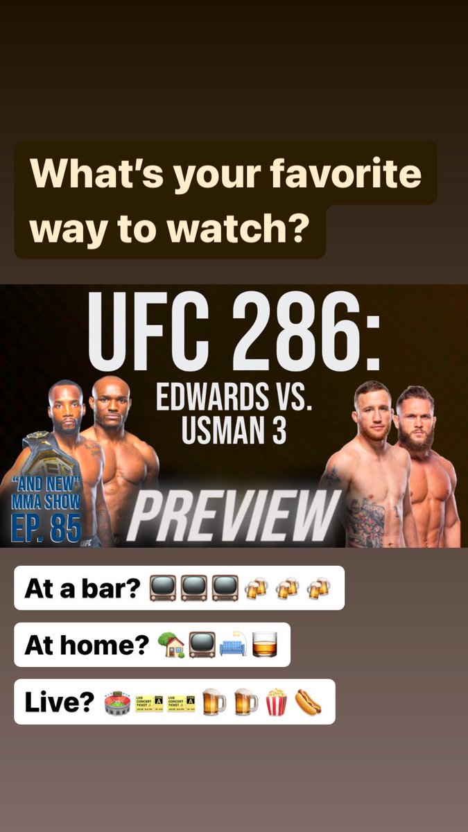 andNEW_mmashow's tweet photo. How will you be watching #UFC286? https://t.co/gZgJnXifgH
