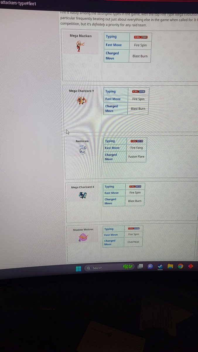 JLee412's tweet photo. @rvallejojimenez @RaspberryWeiner That's so depressing.  You did own the strongest flying attacker in the game "wing attack sky attack SHADOW Moltres, but purifying it knocked it down to 6th best.  As for fire it goes from 5th best fire attacker to not even making the list that goes up to 11 https://t.co/kF77RiKgDg