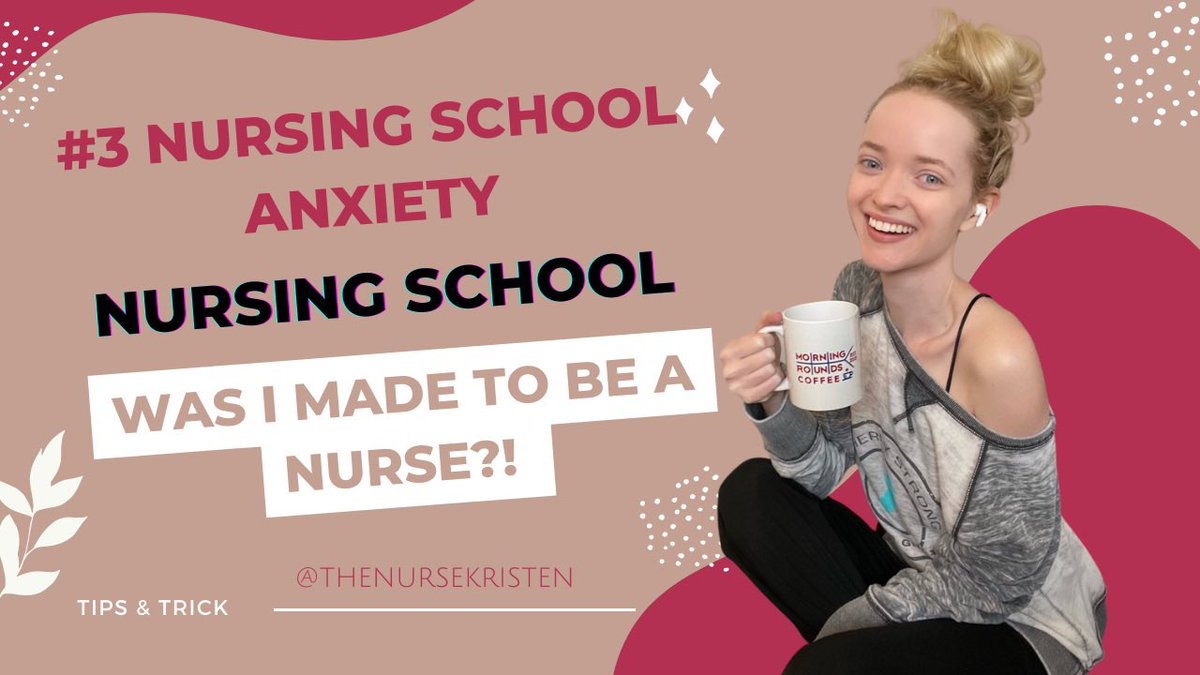 thenursekristen's tweet photo. Latest YOUTUBE video up now!! 

https://t.co/HHJp48S9Xx

#nursinganxiety #nurse #nursingproblems https://t.co/089vwMuS8o