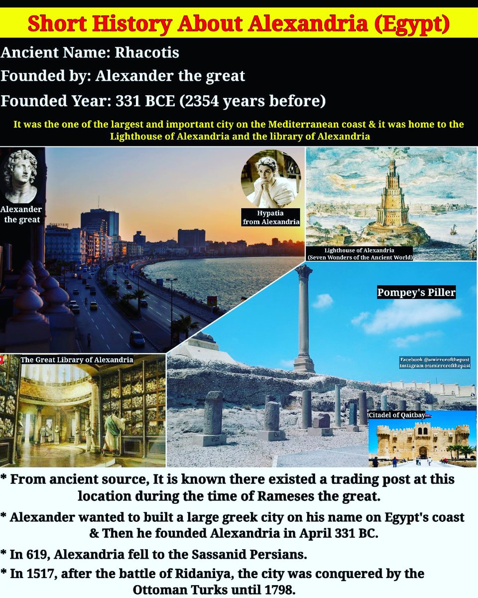 Short History about Alexandria Egypt #alexandria #alexandriaegypt #historyofalexandria #historyinpictures #historylesson #historypage #historybuff #historicalfacts #randomhistoryfacts #ancienthistory #ancienthistoricalfacts #history #historyfacts #historylovers #amirrorofthepast