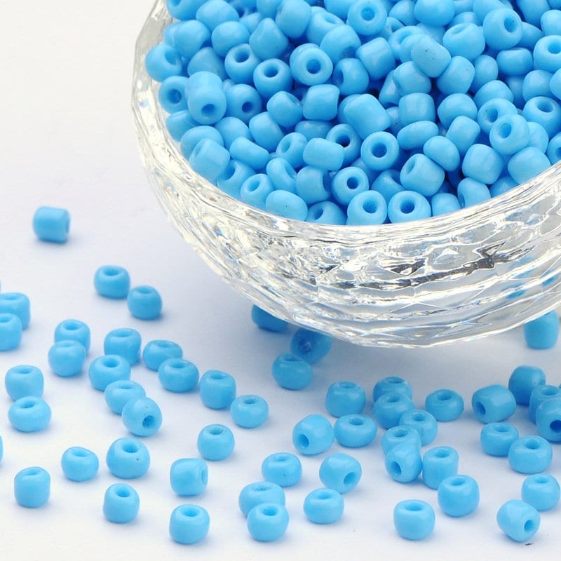 Blue Seed Beads 6/0 110 grams tuppu.net/db713713 #VickysJewelrySupply #craft supplies #Jewelrysupplies #letterbeads #charms #Etsy #Beads #handmadejewelry #cabochons #stampingsupplies #BeadingSupplies
