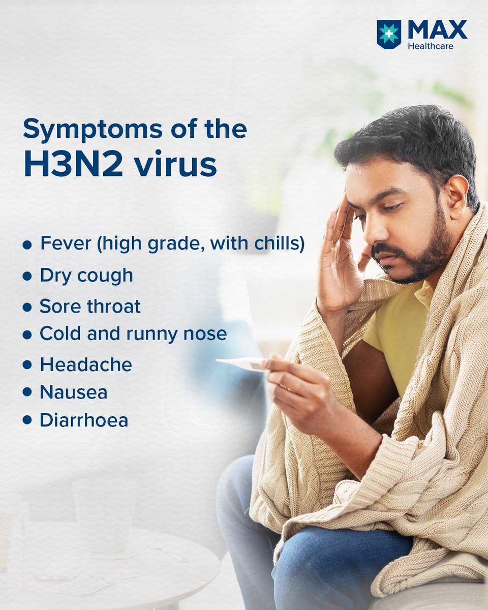MaxHealthcare's tweet photo. Flu season is here, but necessary vigilance and caution can help us prevent the risk of H3N2 infection. Don’t ignore the symptoms and follow precautions. Stay healthy and safe!
#FightTheFlu #PreventSpread #CleanHands #WearMasks #H3N2Virus #Influenza #MaxHealthcare https://t.co/bpK6MndjLn