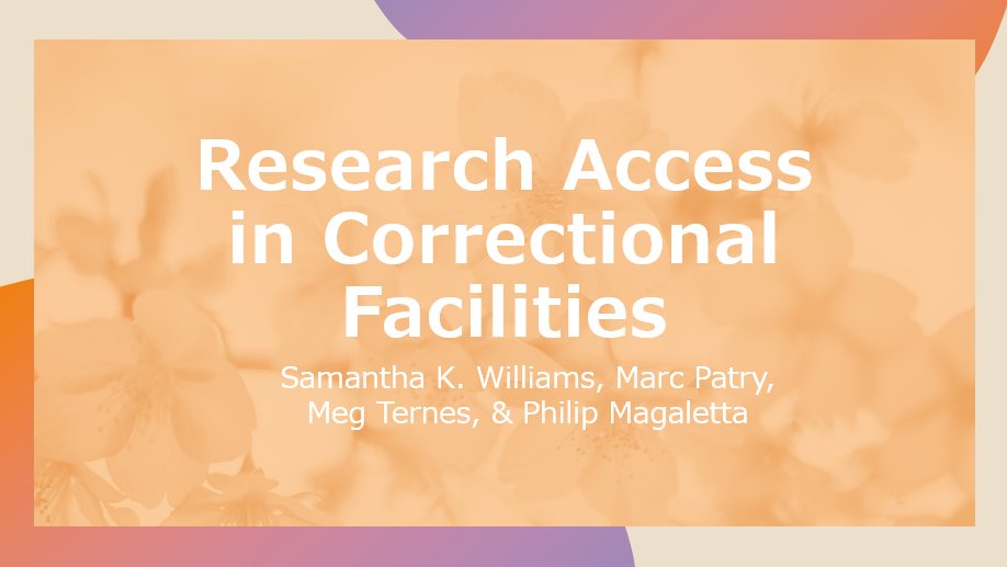 SKWResearch's tweet photo. Catch my back-to-back presentations tomorrow evening in Franklin 4!
The factors that contribute to successfully collecting data in correctional facilities @ 4:10pm
... and then the effect of juror sexual victimization history on mock trial outcomes @ 5:20pm
#APLS2023
#APLS2023SC https://t.co/zUX1kpyle7