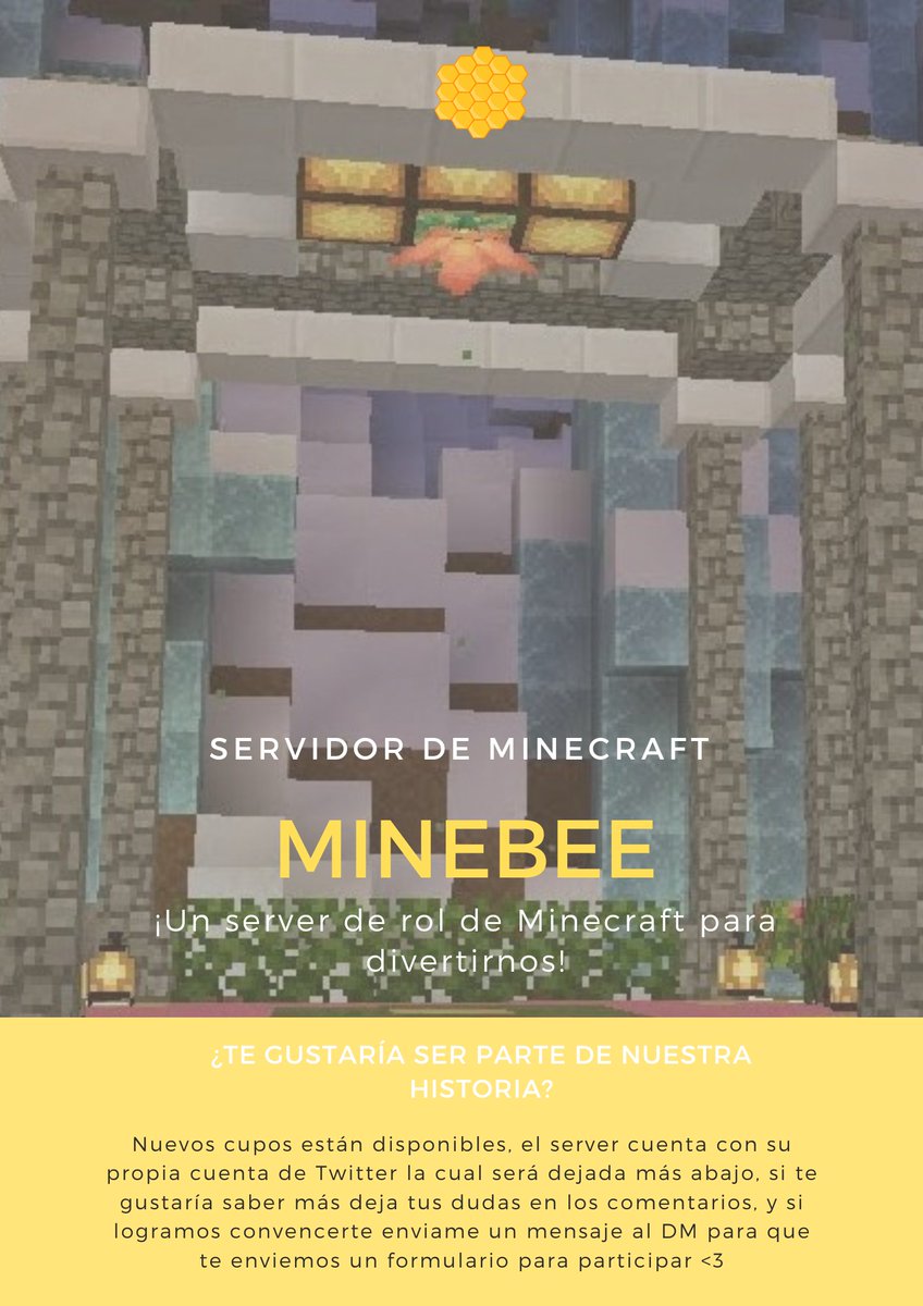 bybydibabidibu's tweet photo. Y dime ¿Te gustaría conocer nuestra historia?
(Info del servidor más abajo <3) 

#minecraft #rol #Minebee https://t.co/KMKpX8Tilj