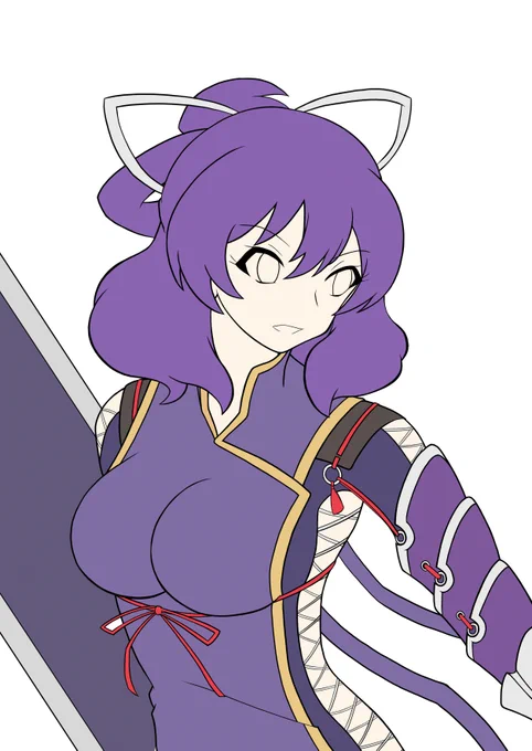 WIP～やっとベタ塗りまで終わった…。本当に着替えが大変そうな服… 