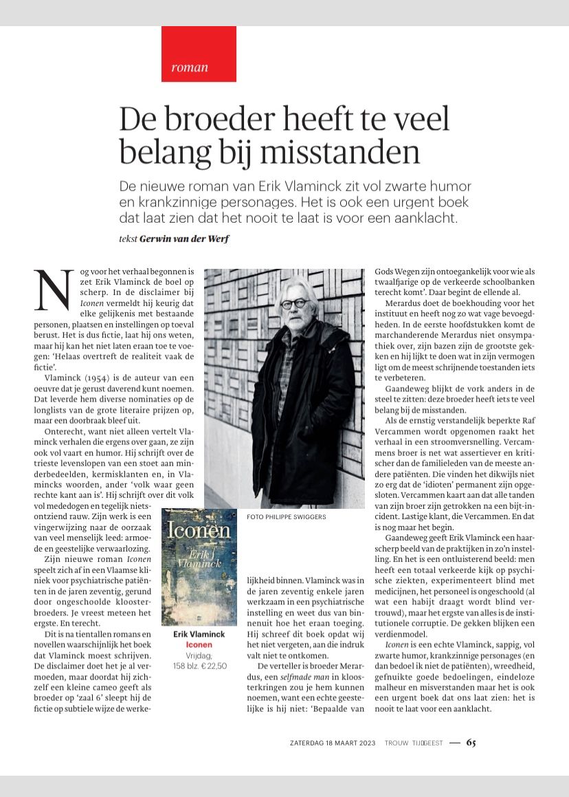 ICONEN van #ErikVlaminck in #Trouw