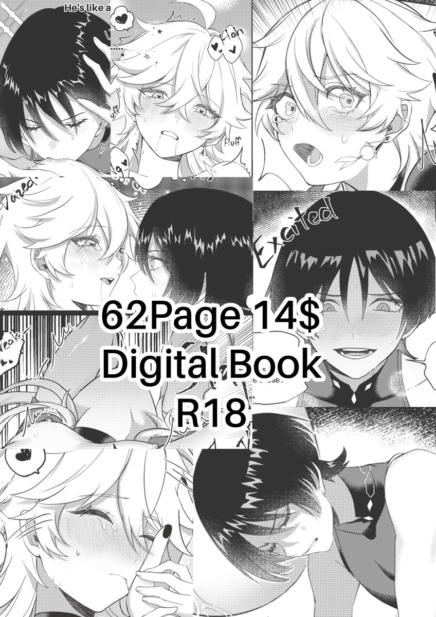 oxygen0220's tweet photo. Genshin Impact Unofficial Scaraether Fanbook☂️☀️
Characters: Wanderer × Aether 
Language: English + Chinese
Rating: R18+
Pages: 62
Now only have Digital Version.
More Details: https://t.co/uAhP1Qujsv https://t.co/ANSe33dSit