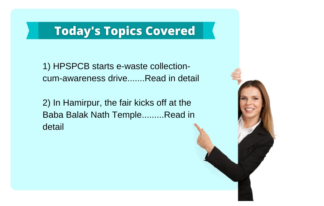 hpgkexamlife's tweet image. 👉Today&apos;s Topics Covered for #himachal Current Affairs:

✅1) #HPSPCB starts e-waste collection-cum-awareness drive

✅2) In #Hamirpur, the fair kicks off at the #BabaBalakNathTemple

👉👉Read in Detail:

examlife.info/current_affair…

📌Very important for #HimachalExams #examlife