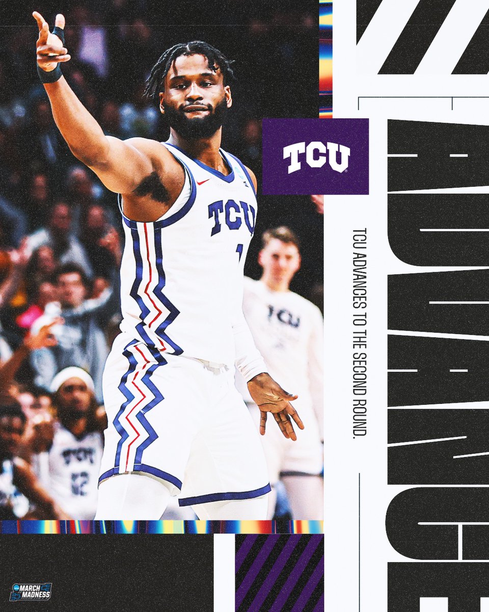 (6) TCU SURVIVES 😱

The Horned Frogs defeat (11) ASU 72-70 to advance to the second round! 

#MarchMadness