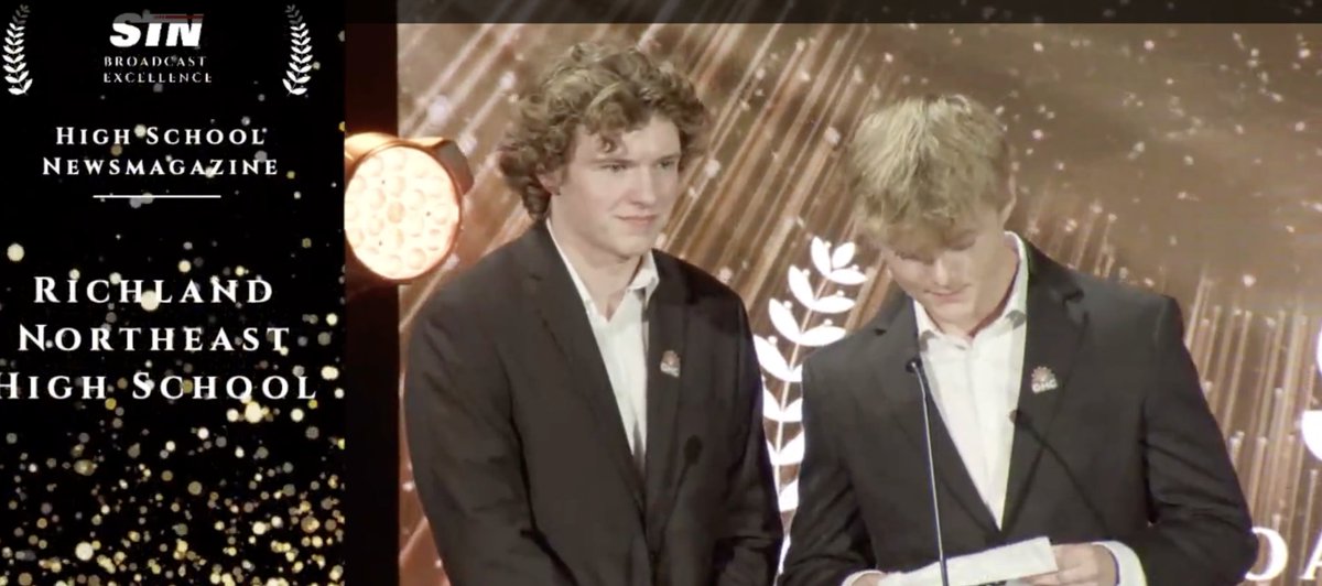 Congrats to RNE-TV! They won Broadcast Excellence at the National STN Convention this evening. This is STN's most prestigious award. First time entering. First time winning! <a href="/Cavplex/">Cavplex</a> <a href="/RNECavaliers/">Richland Northeast HS</a> <a href="/mark1_sims/">Mark Sims</a> <a href="/RichlandTwo/">Richland School District Two</a> <a href="/Sabrina_suber/">Dr. Sabrina Suber</a> #whatsgoodrne