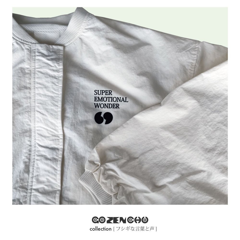evoluir2002's tweet photo. 『#GOZENCHU』
collection [#不思議な言葉と声]
□ POST69 ナイロンjkt/wht
POST69をイメージしたグラフィックデザインしたナイロンジャケットです。
#evoluir #金沢市 #静岡市 #ナイロンジャケット #ブルゾン #post69 #postrock #sporty #street #elegant #modern #dailywear #カジュアル #techno https://t.co/zIvCRrSBTo