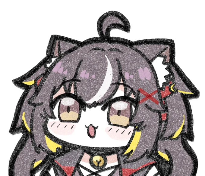 いろんな表情の三日月ちゆるさんかいた #ちゆるのおやつ箱 