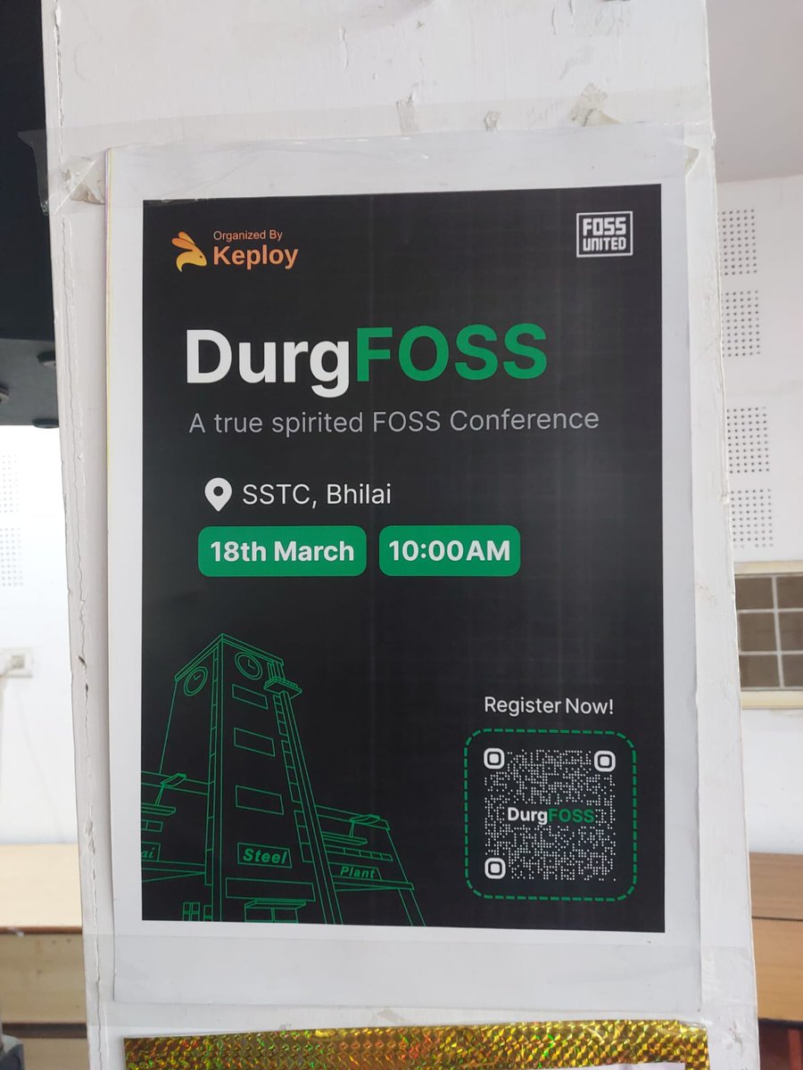 ShwetaC04389034's tweet image. To effort, To creativity, To Inspire.
An Open source seminar by DurgFoss.
Thank You for bringing this to us.
#DurgFoss @durgfoss 
At SSTC, Bhilai, CG
