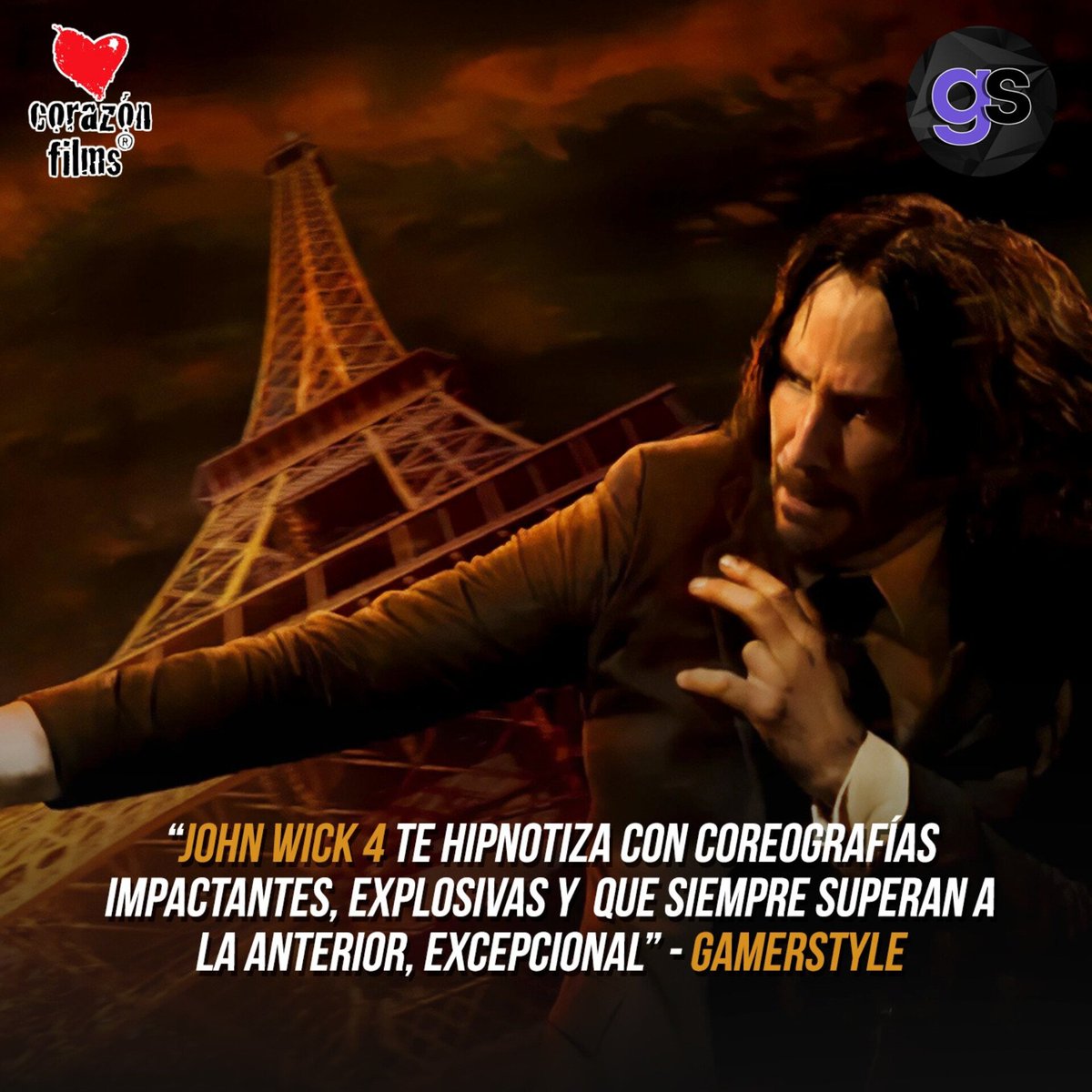 GamerStyleMX's tweet photo. ¡Stylers! ¡Ya pudimos ver #JohnWick4 y aún no asimilamos lo que acabamos de ver. No podemos esperar para verla con ustedes en nuestra función exclusiva de aniversario.
No olviden que #JohnWick 4 se estrena este 23 de marzo.
#GamerStyle15 https://t.co/CfuNDc9kkK