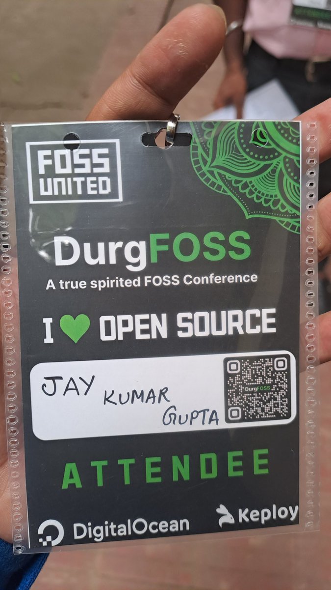 jayk_gupta's tweet image. Attending #DurgFoss2023 
@durgfoss #opensource #conference