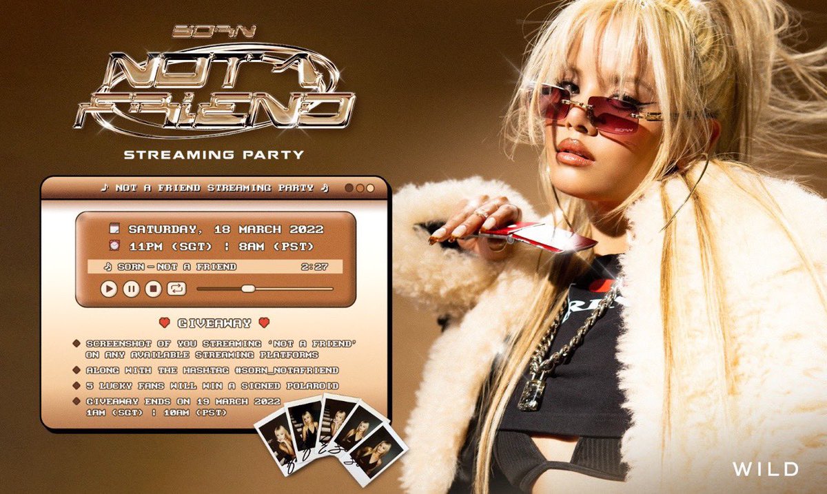 CLCofficial_ph's tweet photo. #SORN_NOTAFRIEND STREAMING PARTY 🎈✨

Tweet a screenshot from any streaming platform that you are jamming to Not A Friend and use hashtag #Sorn_NotAFriend

Starts: tonight 11PM
ends: at 1am

@sssorn_clc @signedbywild https://t.co/UhM7u0ZRAX
