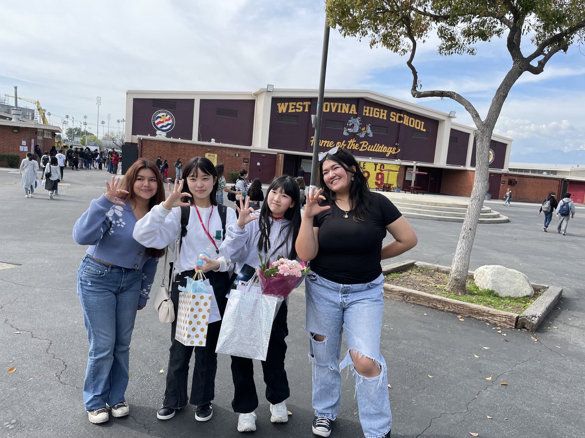DrParkWCHS's tweet photo. We hosted Uguisudani High School from Japan and we learned about each other’s cultures and even learned some Japanese.  We hope to continue this new found friendship with our sister school ⁦@WestCovinaUSD⁩ https://t.co/IrfsOKvsGF