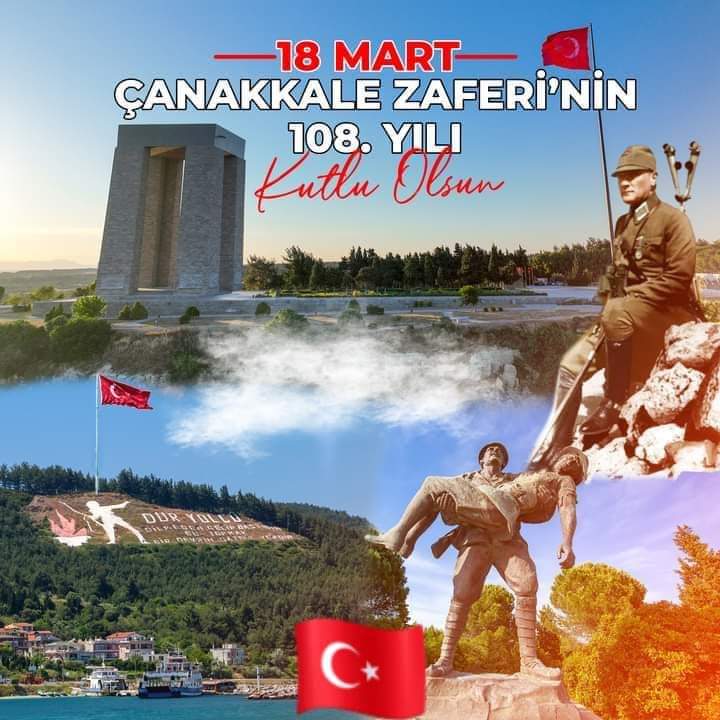 🇹🇷 18 Mart Çanakkale Deniz Zaferi'mizin 108. Yıl Dönümü Kutlu Olsun.

Başta Gâzi Mustafa Kemal Atatürk ve silah arkadaşları olmak üzere tüm şehitlerimizi ve ebediyete intikal etmiş tüm gazilerimizi saygı ve rahmetle anıyorum.