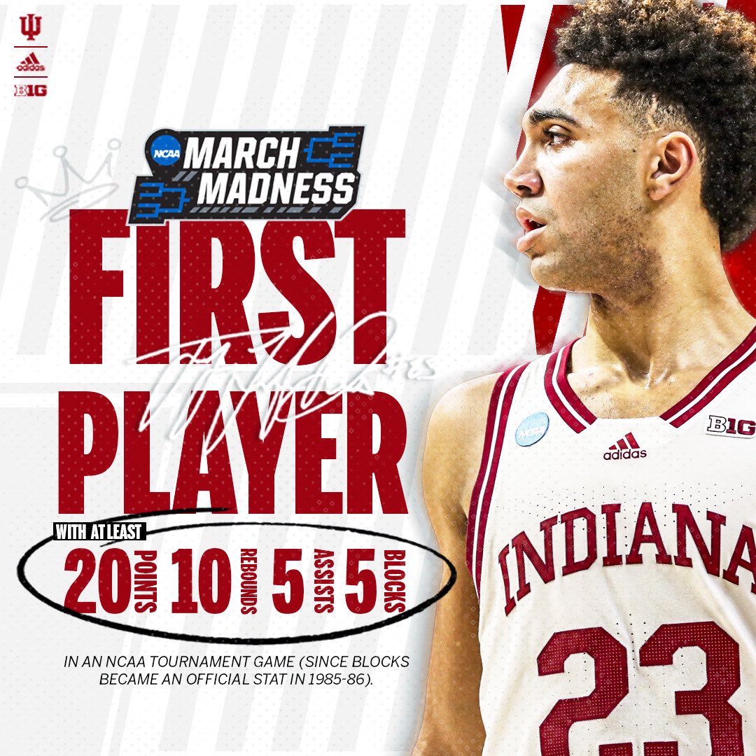 IndianaMBB's tweet image. TJD doing TJD things.