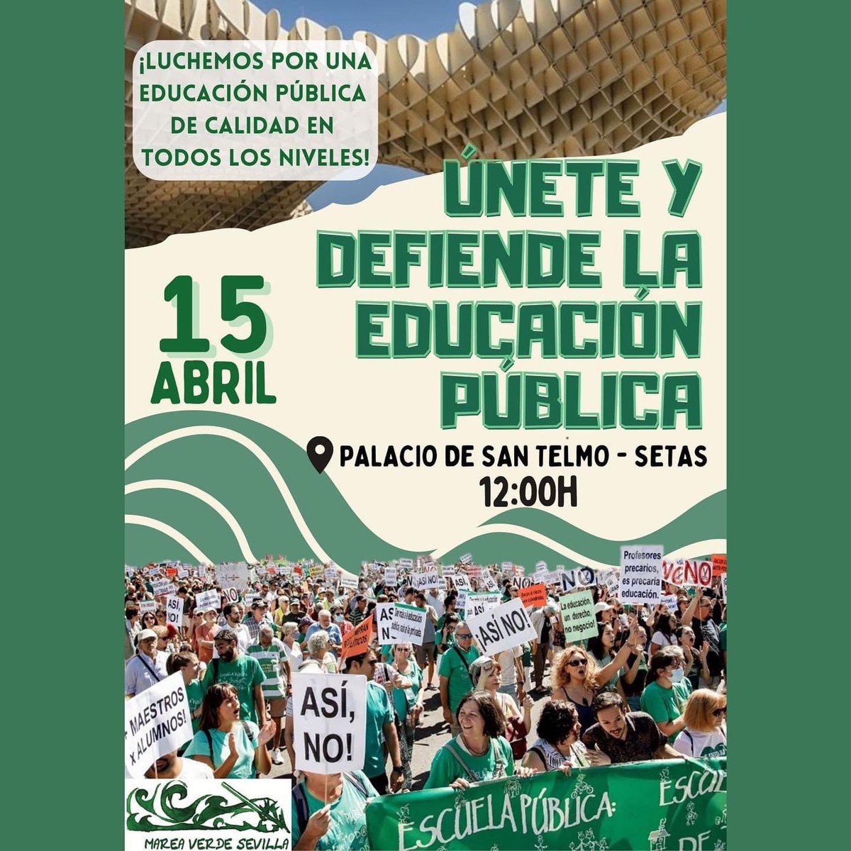 📢✊🏻Los servicios públicos son la base que sostiene a la clase trabajadora.

✂️ La infrafinanciación y la privatización son los primeros pasos para impedir que la gente de a pie se forme y luchen.

Únete y defiende la #EducaciónPública este #15APorLaPública 💚